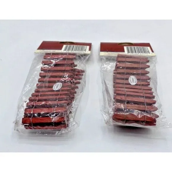 Vtg 90s Lemax Wired Wooden Fence Lot 2 Christmas Village 18 In Holiday Retro - Picture 3 of 11